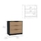 Tuhome Kaia 3 Drawers Dresser, Superior Top, Black/Pine CTA4224 - alternate 3
